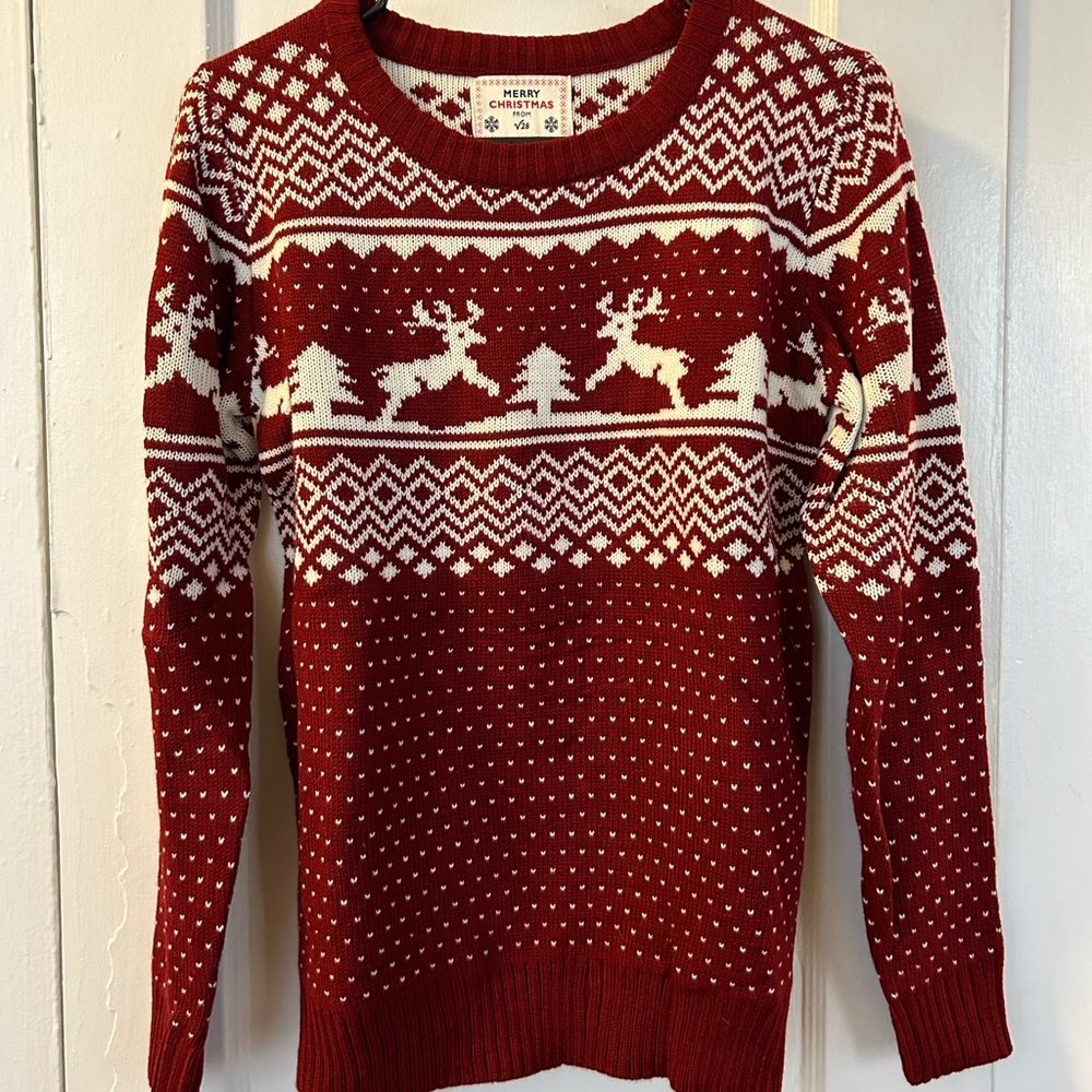Maroon Holiday Sweater